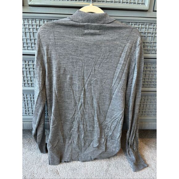 NWOT ALLSAINTS MERINO LONG SLEEVE RAMSKULL POLO SHIRT, XS $170 G38 - Picture 7 of 9